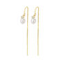 Pearl and opal threader earrings by Mounir