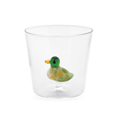 Duck glass tumbler by Ichendorf Milano