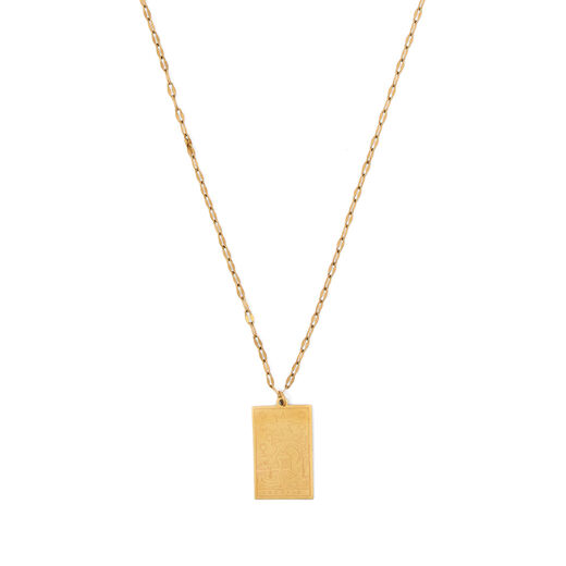 Pendant necklace featuring The Star tarot card design