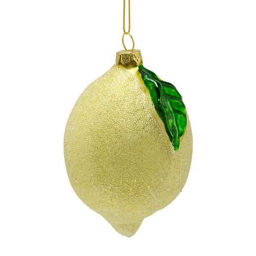 Glass lemon Christmas decoration