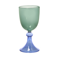 Blue goblet glass by Ichendorf Milano