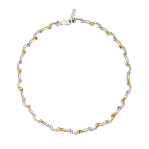 Gold and silver choker necklace by SWEETLIMEJUICE