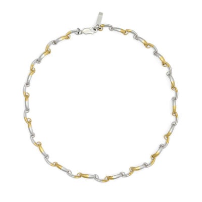 Gold and silver choker necklace by SWEETLIMEJUICE