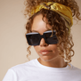 Black recycled sunglasses