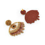 Eye beaded stud earrings