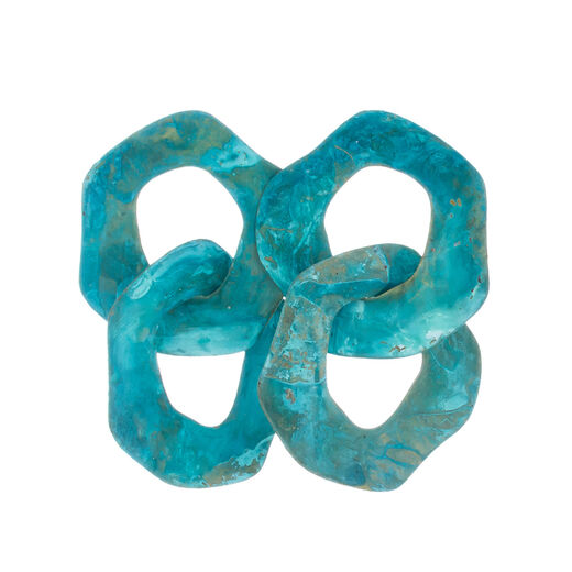 Interlock patina stud earrings by Sibilia