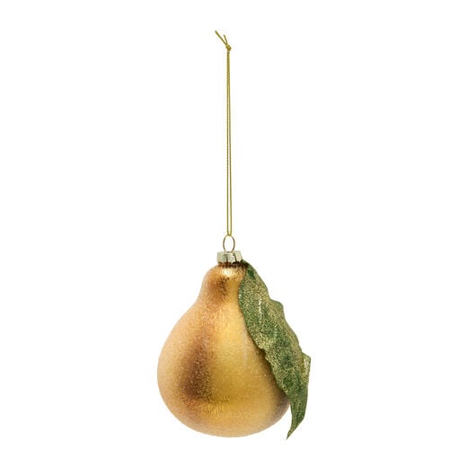Glass pear Christmas decoration