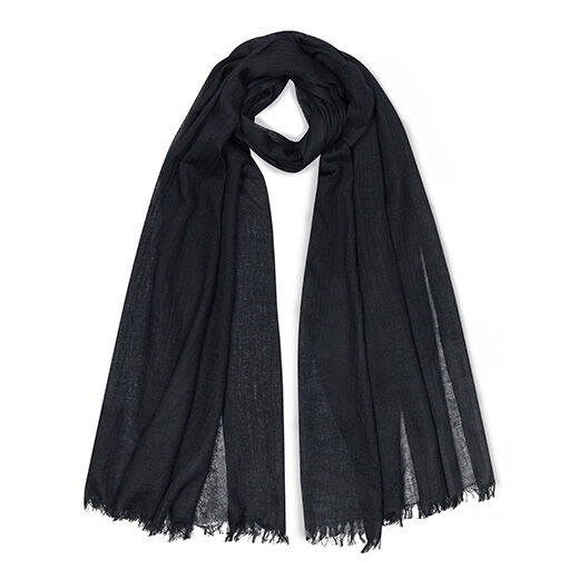 Black merino scarf by Kashmir Loom