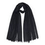 Black merino scarf by Kashmir Loom