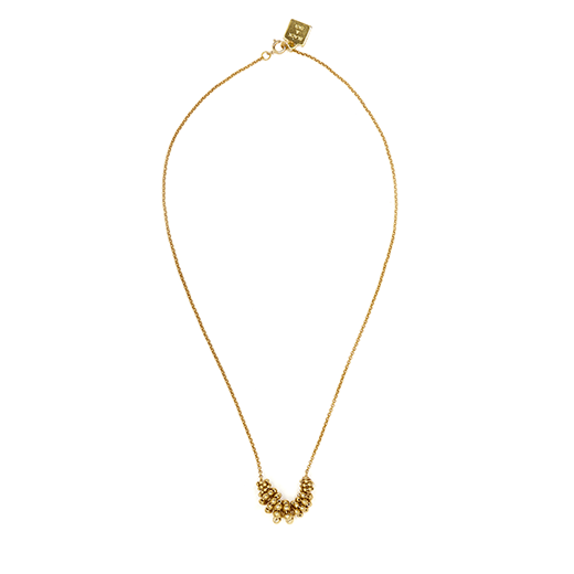 Gold beads Rhea necklace by Black & Sigi