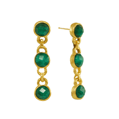 Emerald drop earrings by Ottoman Hands