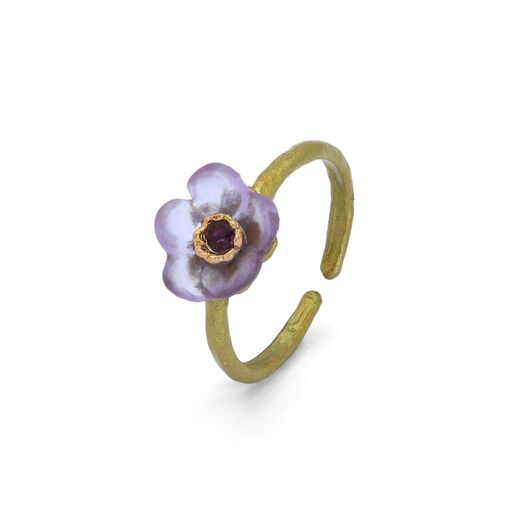 Purple flower ring by Michael Michaud