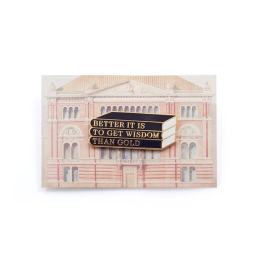 V&A books enamel badge
