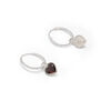 Garnet heart silver hoop earrings by Jo Cooper