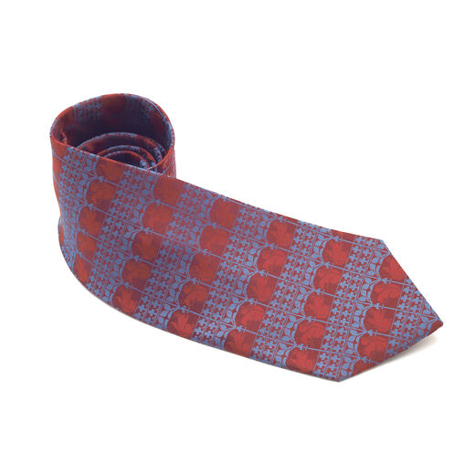 William Burges frieze red silk tie