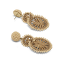 Raffia circle earrings