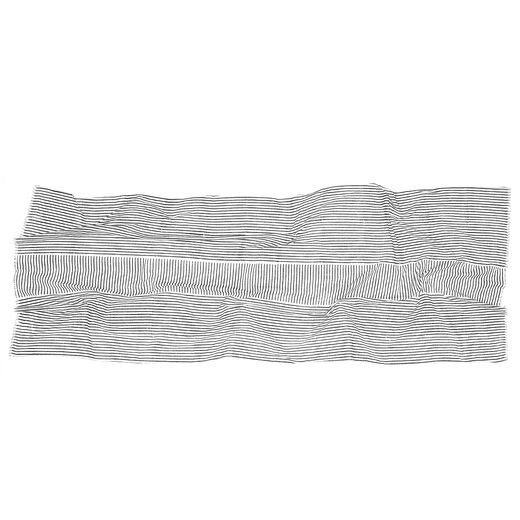 Black and white stripe scarf