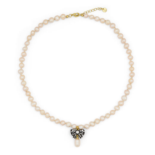 Marie Antoinette inspired pearl and bow necklace by Margaux Studios
