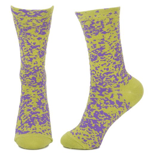 Neon green paint drips socks