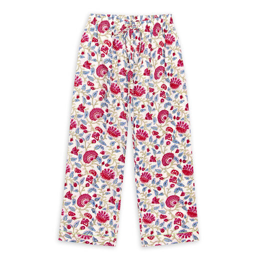 Pink floral cotton lounge set
