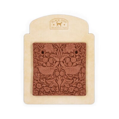 William Morris Strawberry Thief terracotta tile