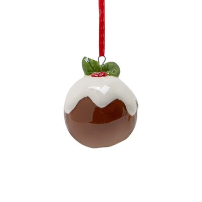Ceramic Christmas pudding decoration