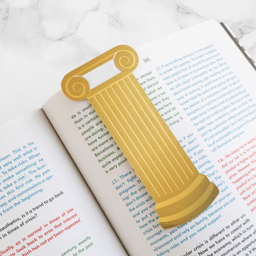 Column brass bookmark