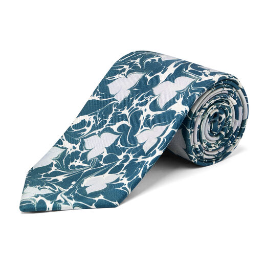 Blue marble tie