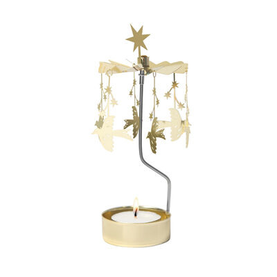 Tealight spinner birds