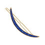 Blue crescent barrette clip