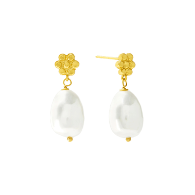 Pearl drop earrings by Ottoman Hands