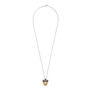 Acorn and squirrel locket necklace
