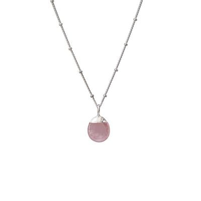 Rose quartz pendant necklace by Mirabelle
