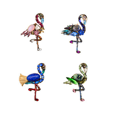 Flamingo brooch by Annie Sherburne - assorted