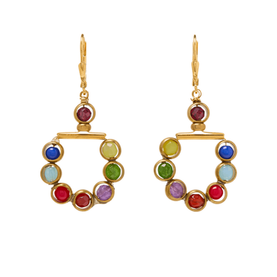 Rainbow hook earrings by Joli