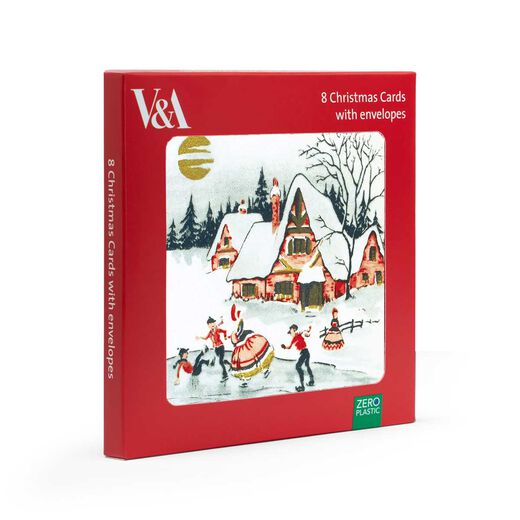 Skating scene Christmas cards (pack of 8)