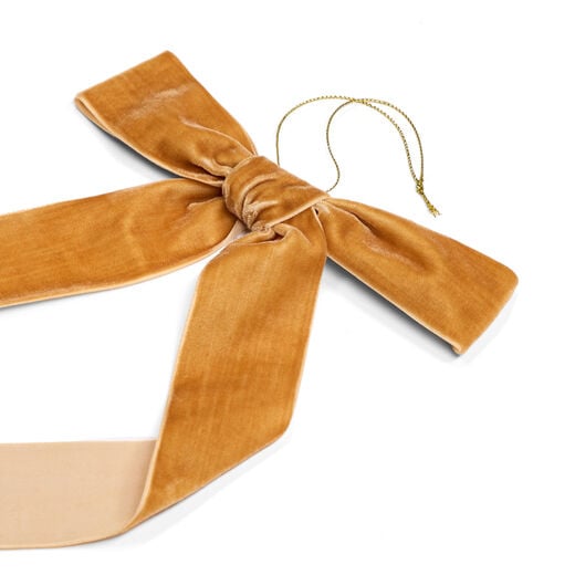Golden bow decorations set of 2