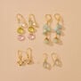 Prehnite and pink zircon earrings by Mirabelle