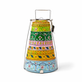 Decorative multicoloured tiffin set
