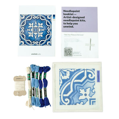 DIY Portugal tile needlepoint kit