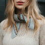Cream Fair Isle wool neckerchief