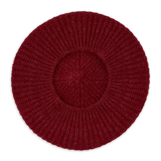 Poppy red lambswool beret