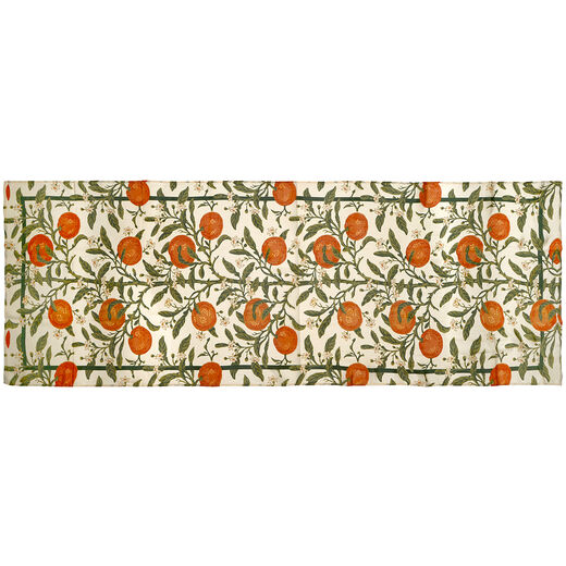 Orange stems crepe de chine silk scarf