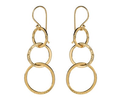 Trio loop drop earrings by Mirabelle
