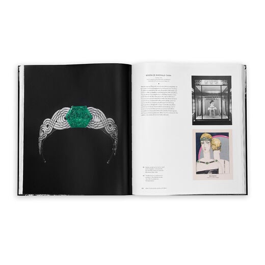 Book pages showing an Art Deco tiara and designs contemporary to it. 