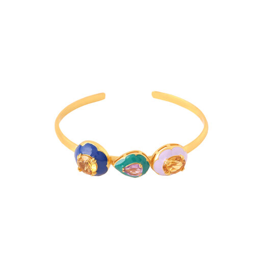 Amethyst and citrine cuff bracelet by Azga