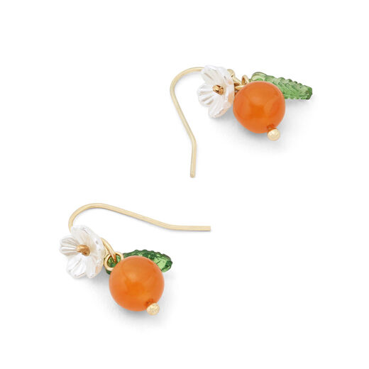 Tangerine glass earrings