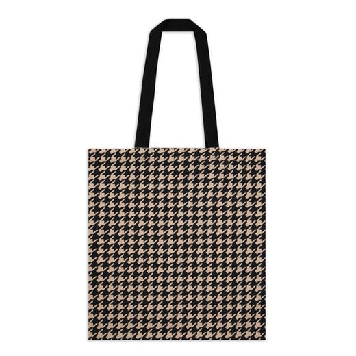 Pink Houndstooth tote bag