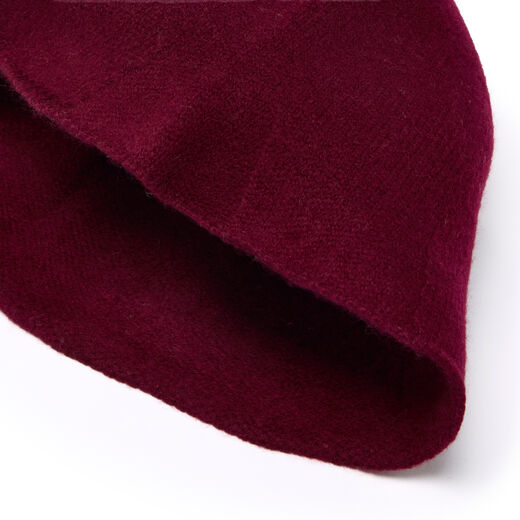 Burgundy cashmere cloche hat