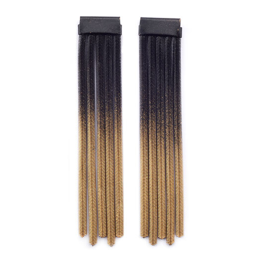 Black to gold gradient stud earrings by Sarah Cavender
